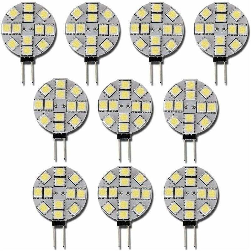 10x Led-glühbirne G4 Dc 12v Nicht Dimmbar Weiß 6000k Glühbirnenlicht Ersatz Für 20w Halogenlampe Für Küche Wohnmobil Rv Anhänger Boot