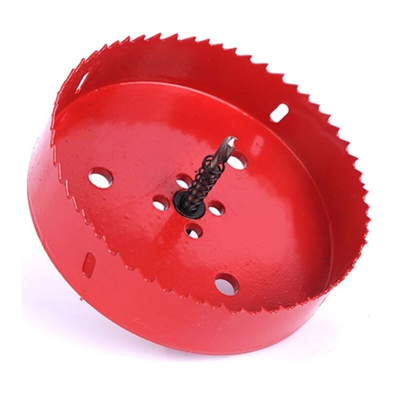 Scie Cloche Bimetall Ø 150 Mm, Schnellarbeitsstahl Hss M42, Mit Sechskantschaft Und Bohrer Für Aluminium, Eisen Und Holz