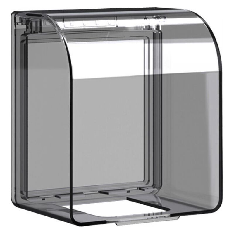Wasserdichtes Gehäuse Für Steckdose – Spritzwassergeschützt – Langlebiger Kunststoff Schwarz Transparent – Einfache Installation Ohne Werkzeug