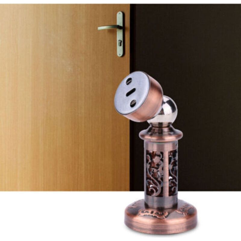 Starker Magnetischer Türstopper Aus Edelstahl, Antikes Rotbronzenes Finish.