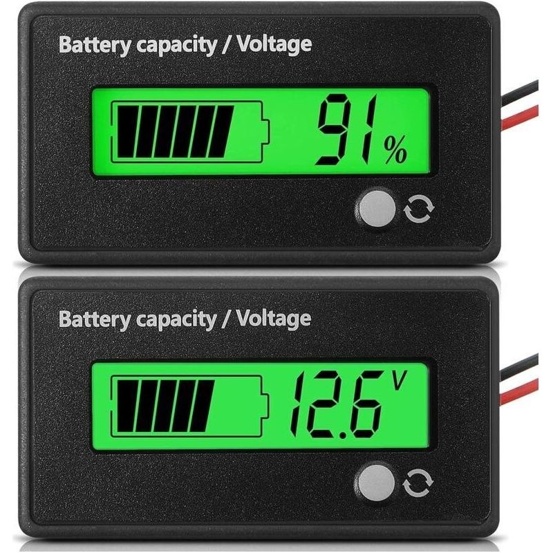 12v Bis 84v Batteriezähler Mit Alarm – Wasserdichtes Lcd-display – Kompatibel Mit Blei- Und Lithium-ionen-batterien – Kapazitätsmonitor
