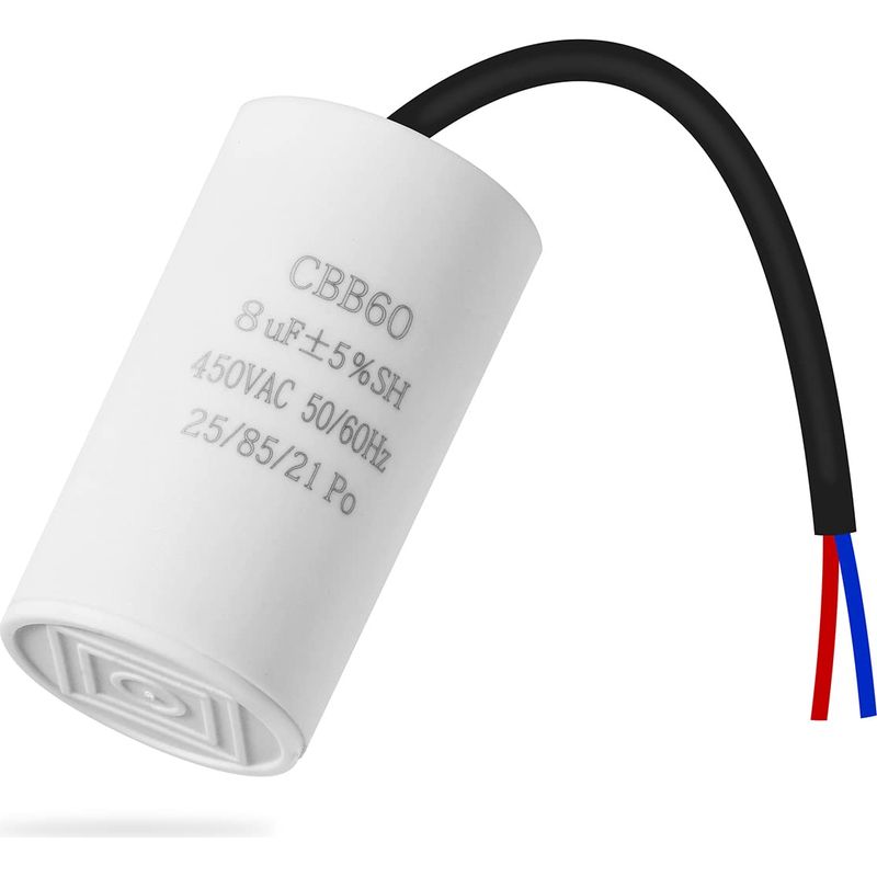 Cbb60 450v 8µf 50/60hz Startkondensator, Entstörkondensator, Motorstartkondensator, Mikrofarad-kondensator Mit Kabel