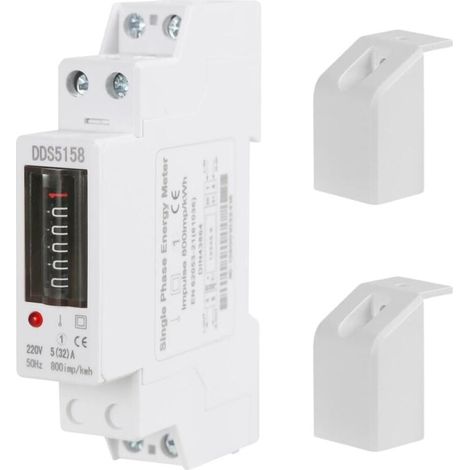 Stromzähler Verbrauch 1p 5 (32) A Einphasiger Energiezähler Hutschienen-stromzähler Kwh 220v (elektronische Zählung)