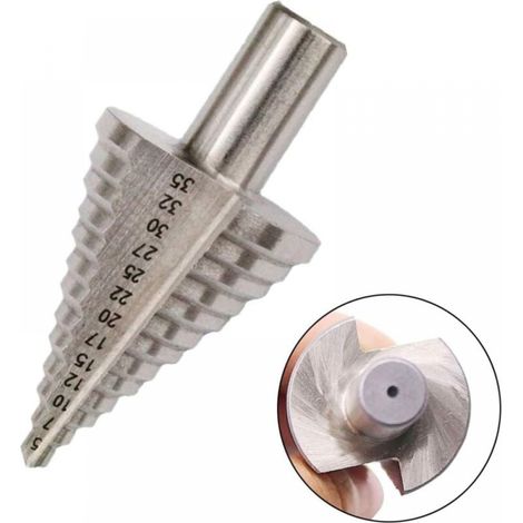 Stufenbohrer, 13 Stufen 5 Mm-35 Mm Hss Stufenbohrer 4241 Stufenbohrer Titanbeschichteter Kegelspitzen-bohrer Mit Sechskantschaft, Hss-werkzeugset Für Stahl, Holz, Kunststoff Usw.