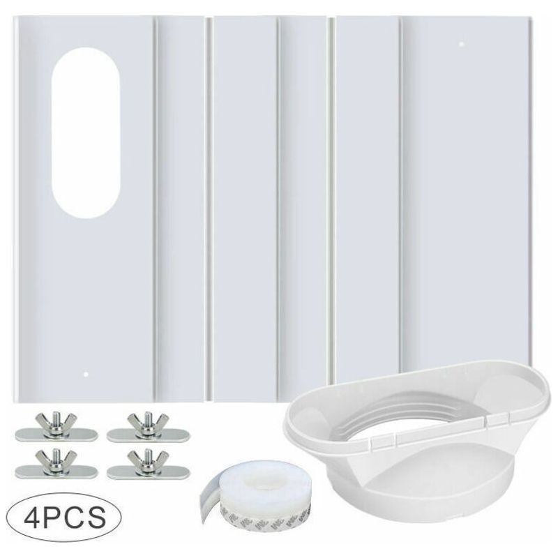 4-teiliges Set Verstellbarer Fensterplatten Für Klimageräte-montagesets, Geeignet Für Abluftschläuche Mit 13 Cm Durchmesser.