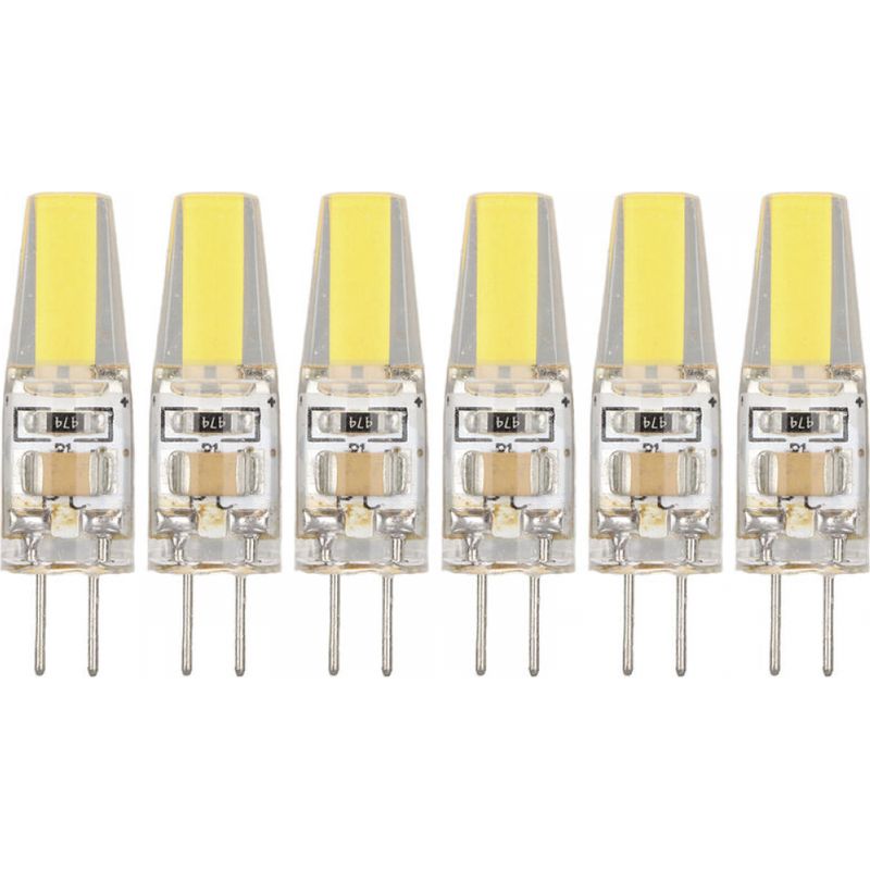 6er-pack Led-g4-lampen, 220 V, 3 W, 360-grad-beleuchtung, Blendfrei, Für Decken, Kronleuchter Und Landschaftsbeleuchtung (weißes Licht)