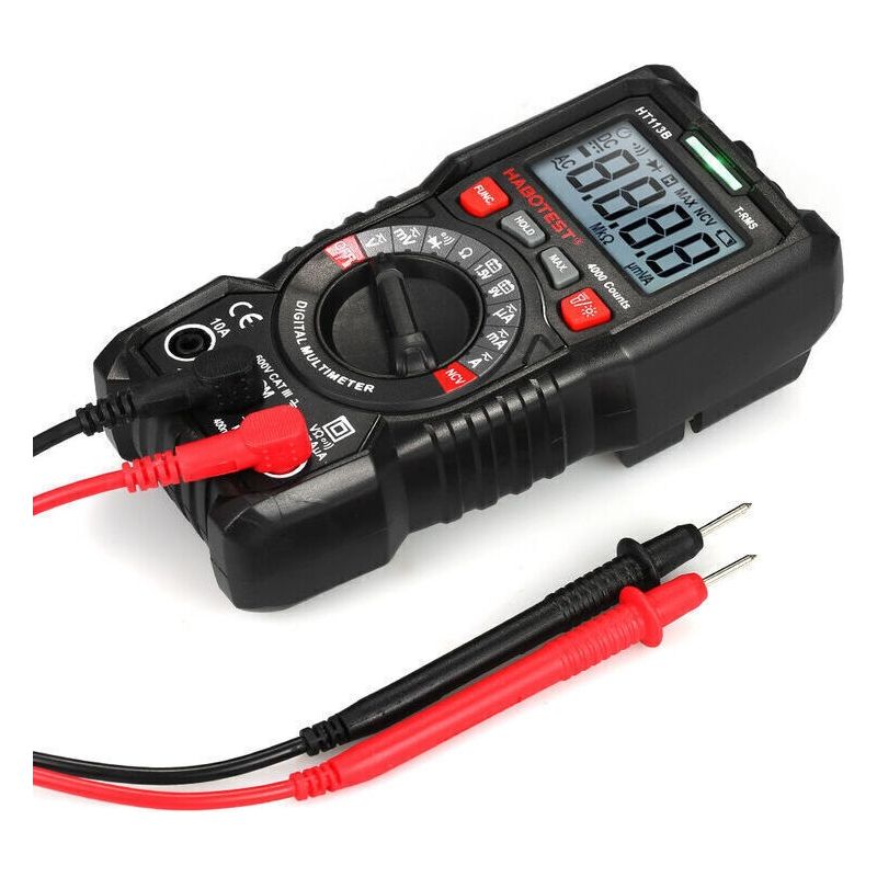 Automatisches True-rms-digitalmultimeter Mit 4000 Counts, Berührungsloses Multimeter, Voltmeter, Amperemeter, Ohmmeter, Ac/dc-spannungsmessung, Strom-, Widerstands-, Durchgangs- Und Diodentest, Ncv-te