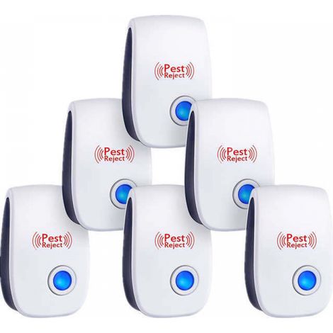 6er-pack Ultraschall-schädlingsabwehr Für Innenräume, Gegen Mücken, Mäuse, Kakerlaken, Nagetiere, Ameisen, Spinnen Und Insekten