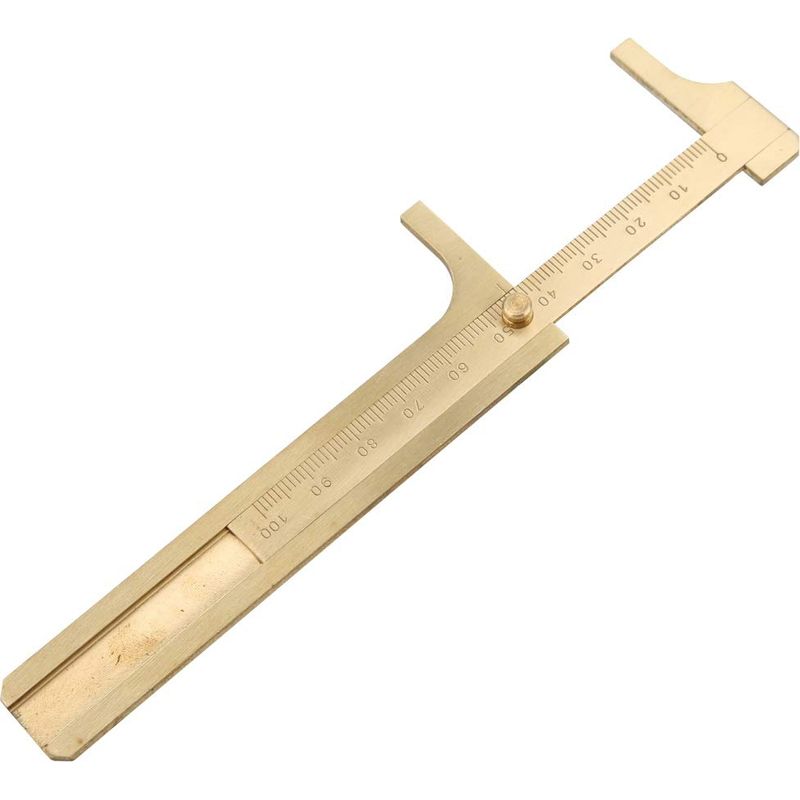Messschieber Aus Messing Messschieber Aus Edelstahl Schieblehre Nonius Taschenmessschieber Messwerkzeug Mini-taschenlineal Aus Messing (100 Mm Länge)