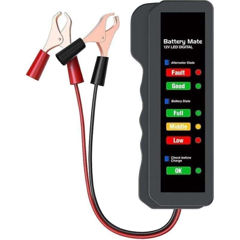 12v Autobatterie-tester, Auto-lichtmaschinen-tester, Batterieprüfer, Analysator Zur Überprüfung Der Lichtmaschine Und Des Batterieladesystems, Led-anzeige