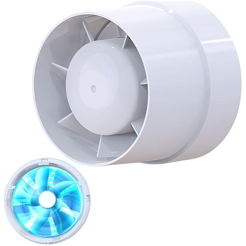 Abluftventilator 100 Mm – Luftstrom 130 M³/h – Verbrauch 12 W – Geräuschpegel 34-40 Db – Für Badezimmer Und Küche