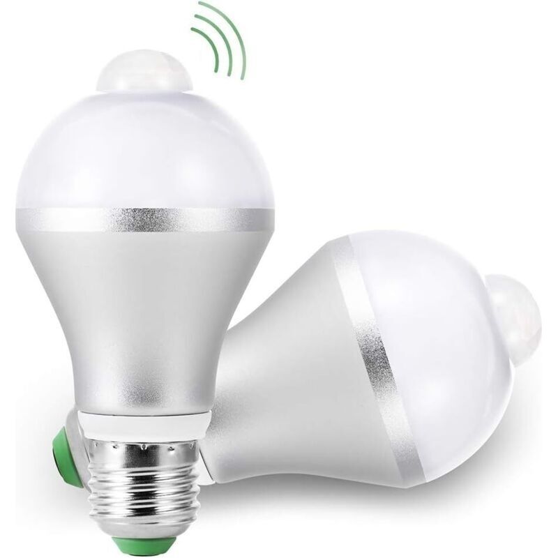 Led-glühbirnen E27 Mit Pir-bewegungsmelder, 15w Intelligenter Lichtsensor 5700k, Automatisches Ein-/ausschalten, 2er-pack