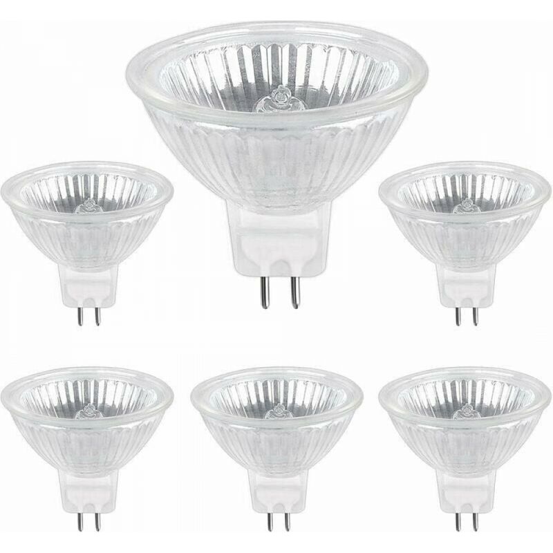 Halogenlampen 6er-pack Gu5.3 35w 12v, 400lm Warmweiß 2700k Dimmbar, Mr16 Halogen-spotlampe