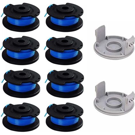 Packung Mit 10 Ersatzspulen Für Ryobi-rasenmäher, Kompatibel Mit Ryobi One+ Ac14rl3a, Kabelloser Rasenmäher, 8 Spulen + 2 Schneidkappen