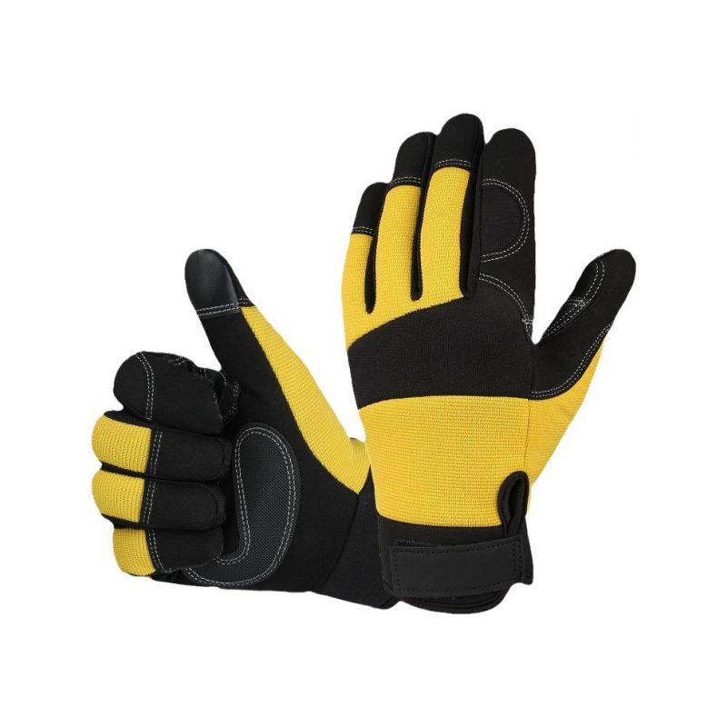 Gartenhandschuhe Xl Rutschfest – Verstärkte Lederhandfläche – Schnittschutz 20 M/s – Elastischer Klettverschluss