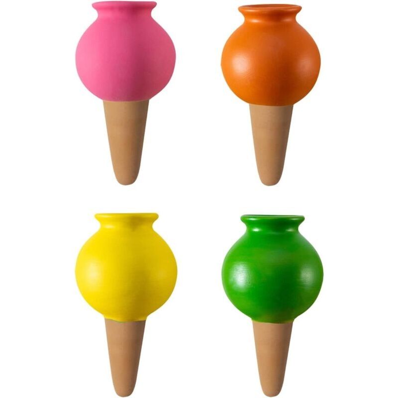 4er-pack Selbstbewässernde Tonspitzen, Pflanzen-bewässerungsstifte, Dekorative 430ml Selbstbewässerungs-pfähre, Automatische Tropfbewässerung Für Zimmerpflanzen In Töpfen (2)