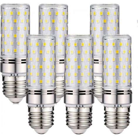 6er-pack Led-glühbirnen E27 - 16 W Kaltweiß 6000 K 1600 Lm (entspricht Einer 150-w-halogenlampe) Ac 200-240 V, Nicht Dimmbar, Große E27-schraubfassung, 360°-abstrahlwinkel