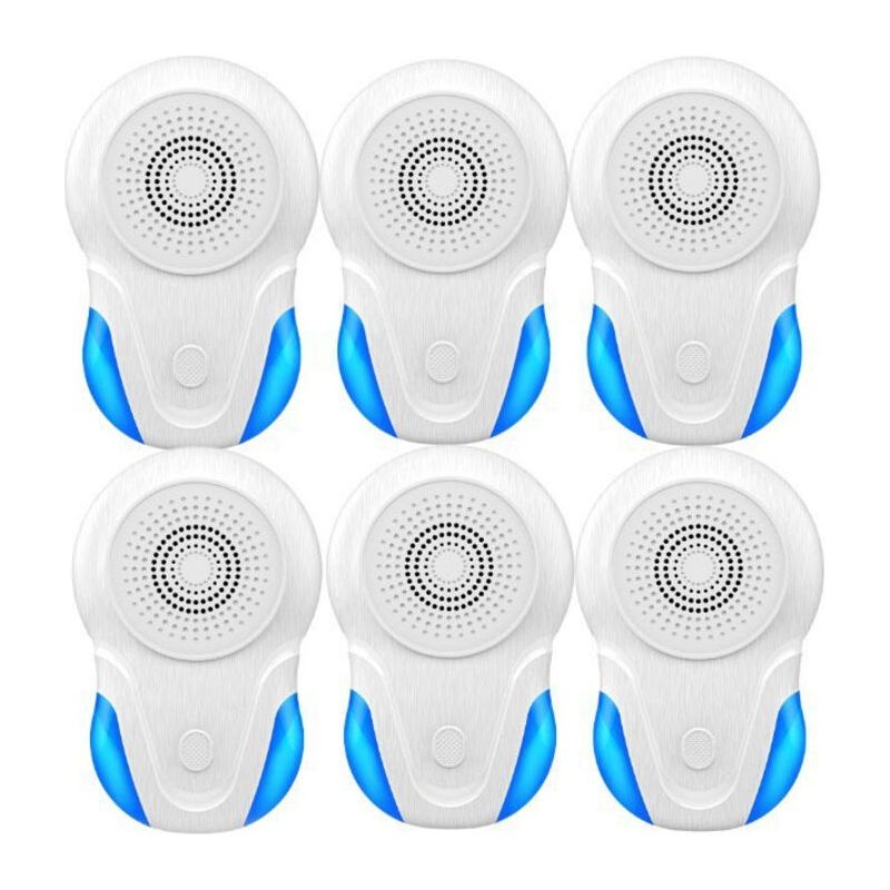 6er-pack Ultraschall-abwehrgeräte Für Den Innenbereich Gegen Schadinsekten, Kakerlaken, Nagetiere, Mäuse, Wanzen Und Spinnen. Antiparasitäres Gerät