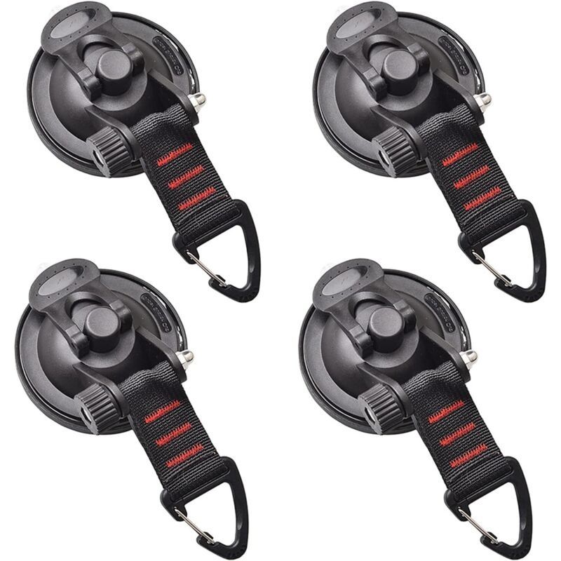 4 Stück Saugnapf-anker Multifunktional Auto Saugnapf-haken Set Camping Plane Zubehör Saugnapf Mit Befestigung Für Wohnmobil, Haushalt, Werkstatt Saugnapf-befestigungshaken