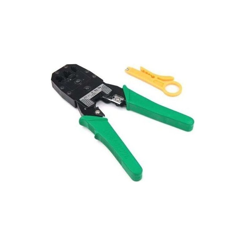 Crimpzange Für Netzwerkkabel Rj45 / Rj12 / Rj11 + Abisolierzange