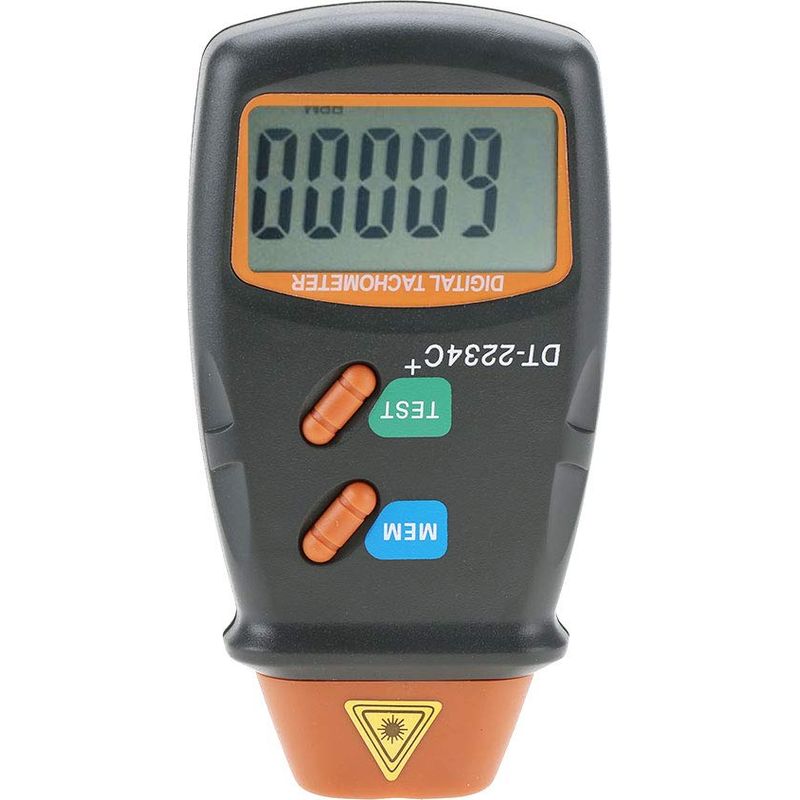 Digitaler Tachometer Dt-2234c + Mini-drehzahlmesser Ohne Zähler, Lcd-anzeige, Tragbarer Digitaler Foto-tachometer 2,5 U/min–99.999 U/min Mit 3 Reflektierenden Streifen Für