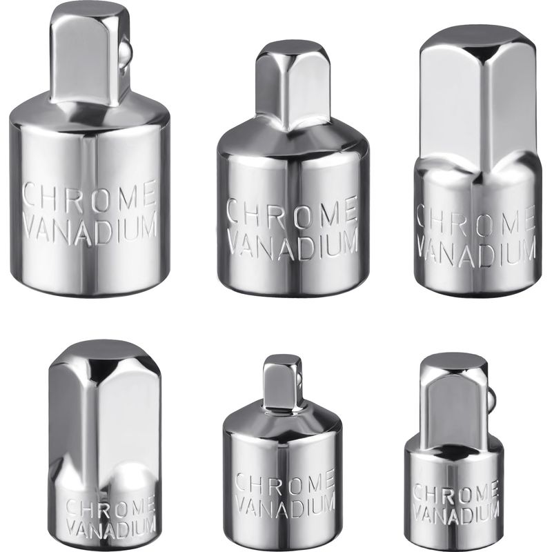 Satz Von Stecknuss-adaptern, 6-teilig Ratschenadapter Reduzierstück 1/2" Auf 3/8", 3/8" Auf 1/2", 3/8" Auf 1/4", 1/4" Auf 3/8", 1/2" Auf 1/4", 1/4" Auf 1/2" Für Ratschen, Mutternstecknüsse