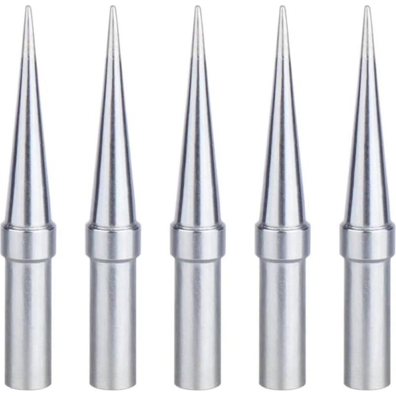Lötspitze, 5 Stück Konische Ersatz-lötspitzen 0,4 Mm, Verkupferte Und Vernickelte Lötspitzen, Kompatibel Mit Weller Wesd51 Wes51 Wes50