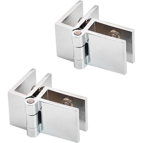 2er-set 90° Glastürscharniere Aus Zinklegierung Für Feste Zweiteilige Glastüren
