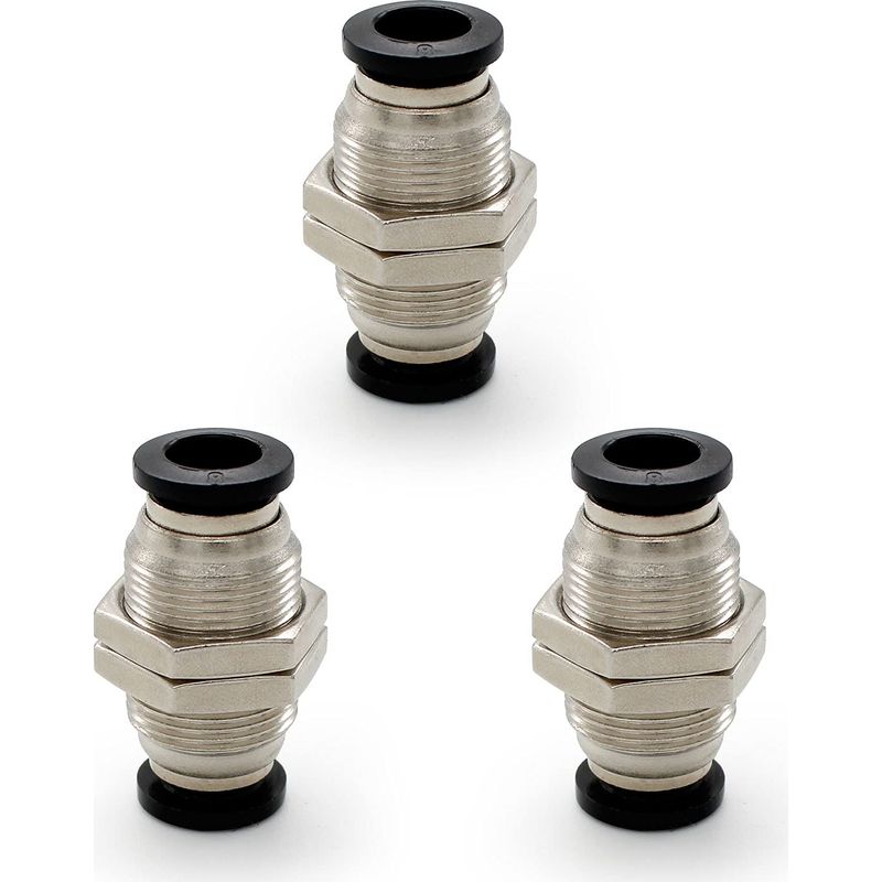 3 Stück Pneumatische Steckverbinder, Pneumatische Schottverschraubung, Schnellkupplung Für Pneumatische Anschlüsse, Rohrleitungsdurchmesser 8 Mm