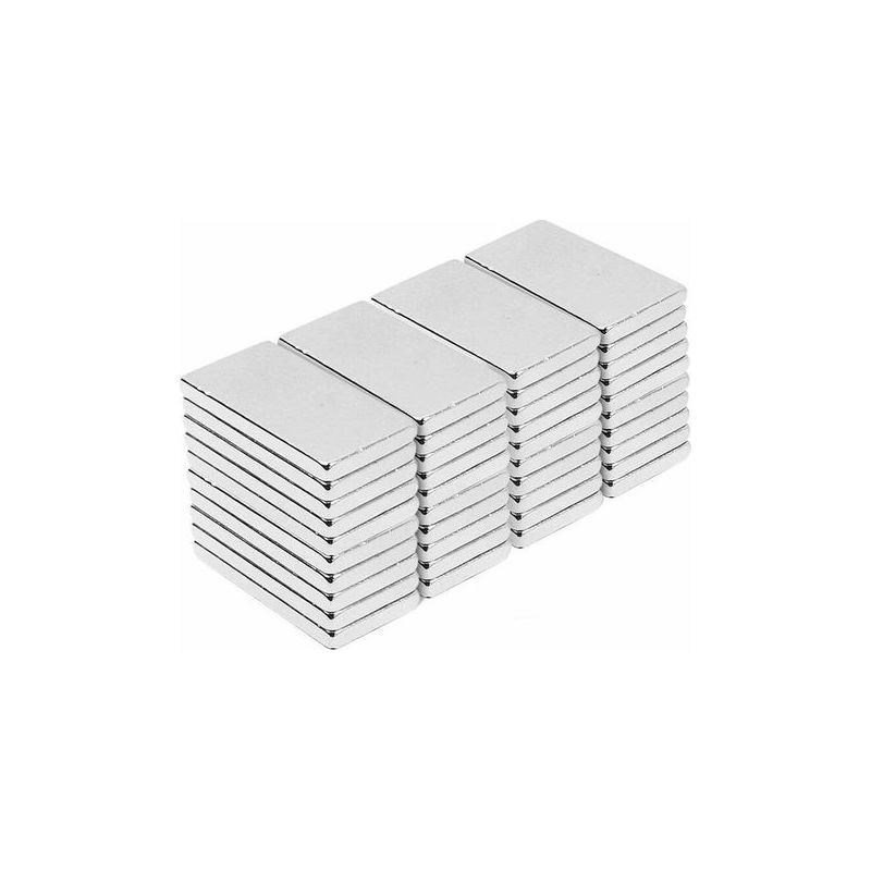 Seltene-erden-magnete, Super Rechteckige Neodym-magnete, Für Kühlschrank, Diy, Küche, Kellerbau - 20x10x2 Mm (40 Stück)