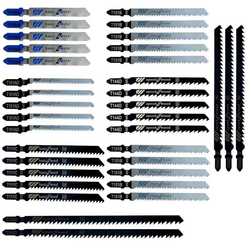 Professional 35-teiliges T-schaft-stichsägeblatt-set Basic, Zum Schneiden Von Metall, Holz, T118a/t144d/t101br/t101ao/t111c/t744d/t344d, Für Spanplatten, Sperrholz
