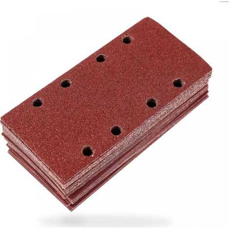 Schleifblätter Für Schwingschleifer, Schleifpapier 93 X 185 Mm. 10er-pack Körnung P40/60/80/120/240 Zum Schleifen Von Holz, Metall Und Lack