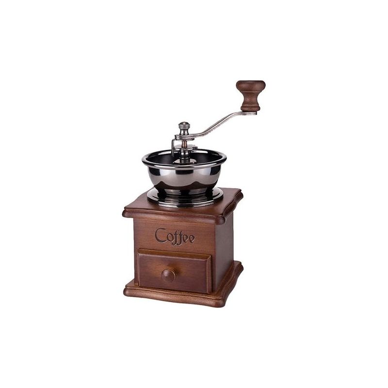 Retro Hand-kaffeemühle Aus Holz Mit Kurbel, Tragbar, Kaffeemühle Im Antiken Design, Espressomühle Für Kaffeebohnen, Edelstahl