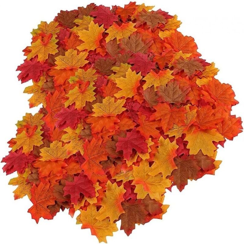 200 Gemischte Künstliche Ahornblätter, Realistische Künstliche Ahornblätter, Herbstblattgirlande Für Halloween, Herbstdekoration, Party