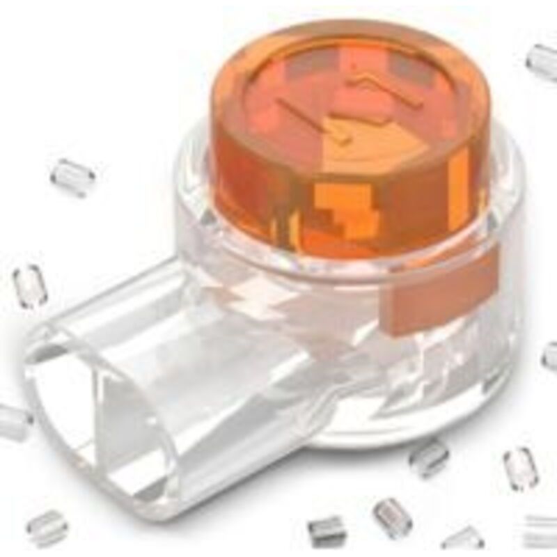 2er-set Steckverbinder-klemmen, Anschlussklemmen, Wasserdichte Steckverbinderklemmen, Ethernet-kabel, Telefonverkabelung, Kabel (orange)