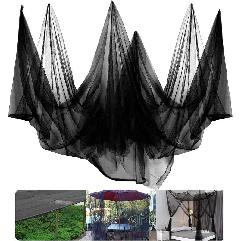 Garten-/terrassen-insektenschutznetz, Atmungsaktives Netz, Vogel- Und Insektenabweisend, Auch Als Gemüseabdeckung Geeignet, 3 X 15 M, Schwarz.