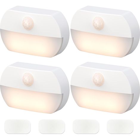 Nachtlicht, 4er-pack, Batteriebetrieben, Mit Bewegungsmelder-funktion, Geeignet Für Flure, Schränke Und Andere Bereiche.