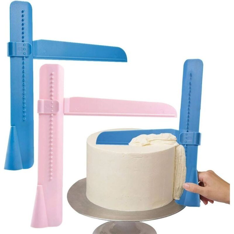 Eisglätter, Kuchenschaber, Glasur-glätter, Nivellier- Und Glättwerkzeug, Verstellbare Küchenspatel Für Mousse, Käse, Sahnetorte, 9,25 X 8,07 Zoll