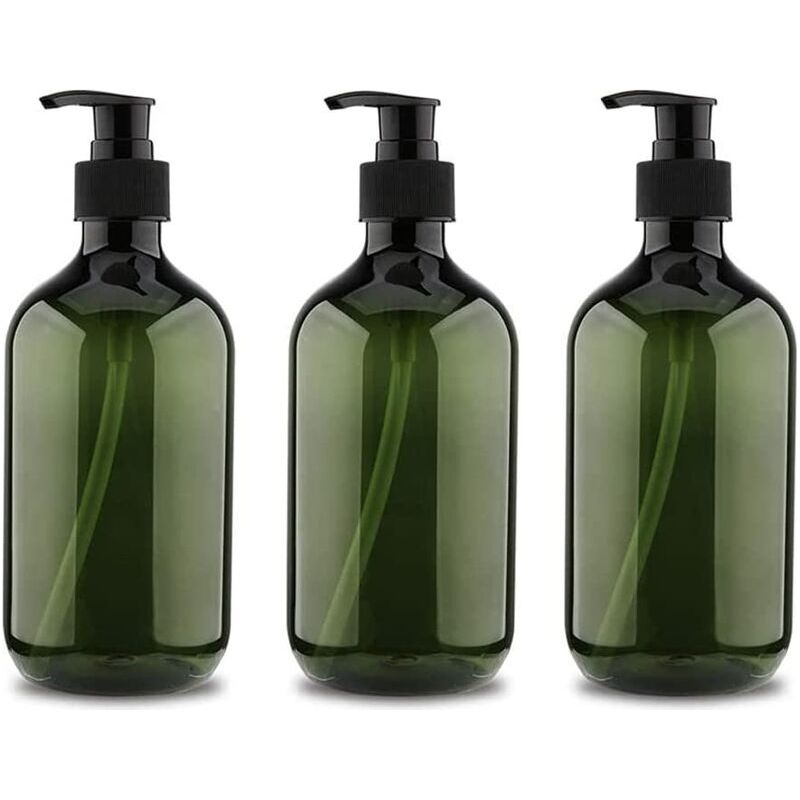 3 Stück 500 Ml Pumpflaschen, Shampoo-flasche, Nachfüllbare Flüssigkeitsspender, Leerer Nachfüllbehälter Mit Pumpe, Leere Nachfüllbare Seifenspenderflaschen