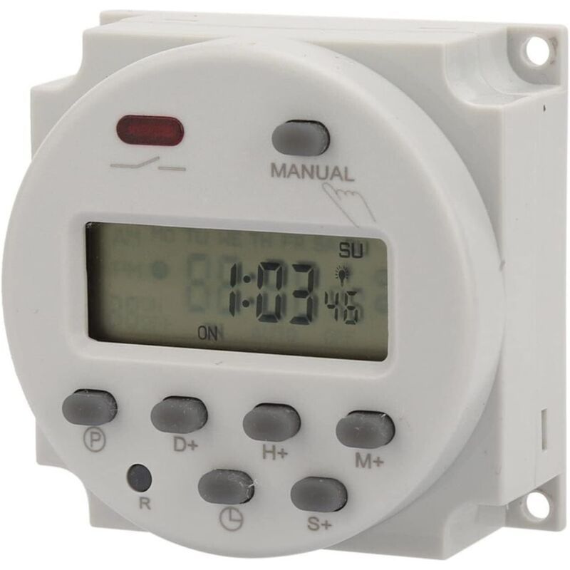 Digitaler Zeitschalter 1s 168 H 5 Va Kleiner Programmierbarer 7-tage-zeitschalter Für Elektronische Steuerung (220 V Ac)