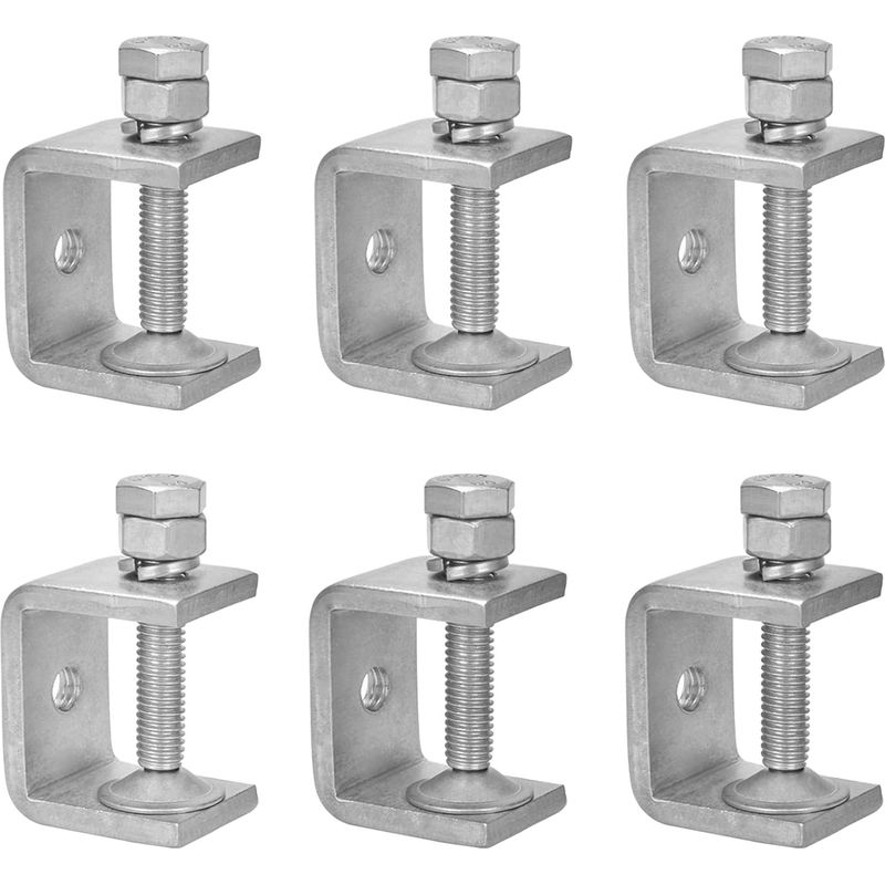 6 Stück C-zwingen 30 Mm, Robuste Verstellbare C-klemmen Aus Edelstahl 304, Spannweite 0-25 Mm Für Schweißen, Zimmermannsarbeiten, Montage Im Haushalt Und Tischlerei