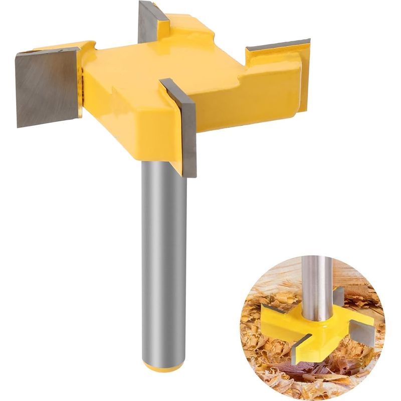 8mm Oberfräser, Holzfräser, 8mm Schaft Fräserbit, Planfräser, Flächenfräser, Fräser Für Oberfräsen, T-förmiger Fräser, Für Die Holzbearbeitung Von Oberflächen
