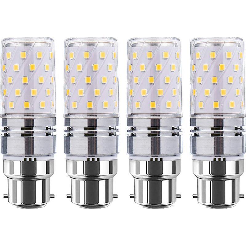 Led-glühbirnen, B22-bajonettsockel, Maiskolbenform, 12 W, 4er-pack, Entspricht 100-w-glühlampe, 4000 K, Ac85-265 V