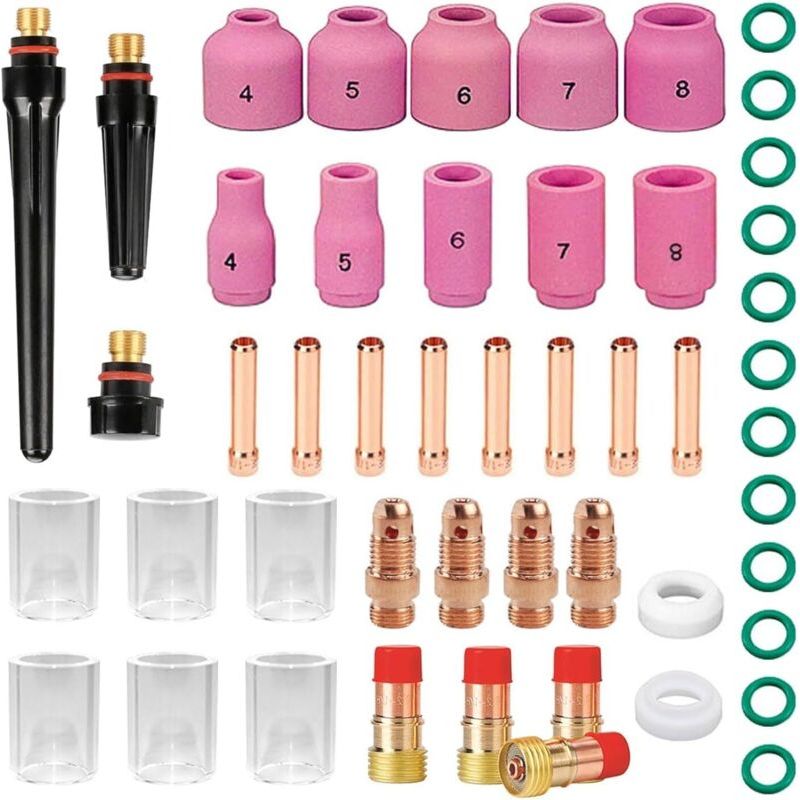 49 Stück Schweißzubehör Für Fülldraht, Tig-schweißzubehör-kit, Verschleißteile Für Tig-schweißpistole Für Wp-9/17/18/26 Tig-schweißbrenner