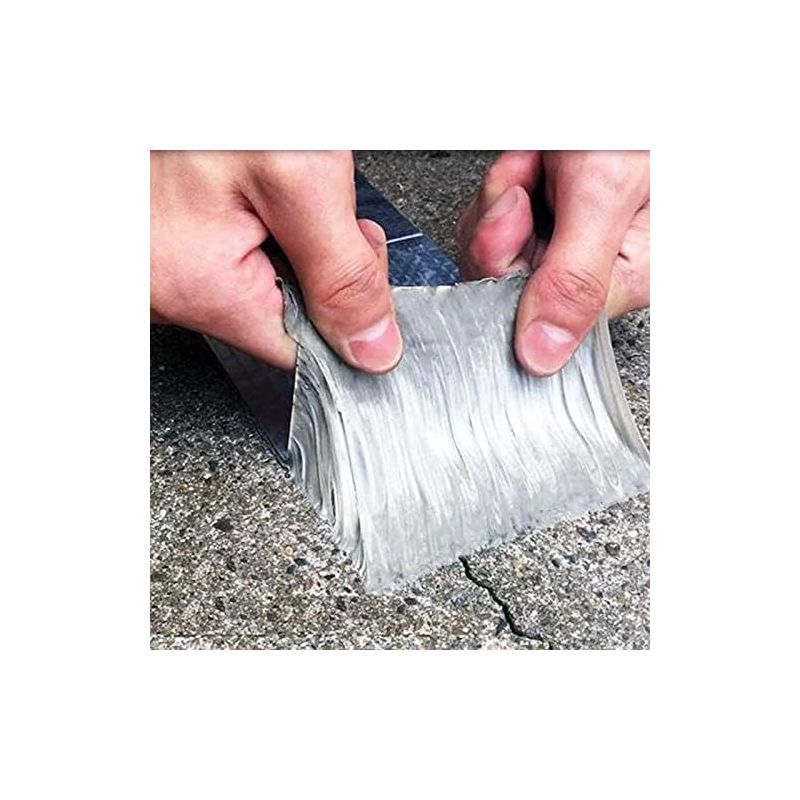 Super Wasserdichtes Butylkautschuk-aluminiumband Für Dachlecks, Oberflächenrisse, Fensterrandspalten Und Rohrbrüche (1 Mm X 50 Mm X 5 M)