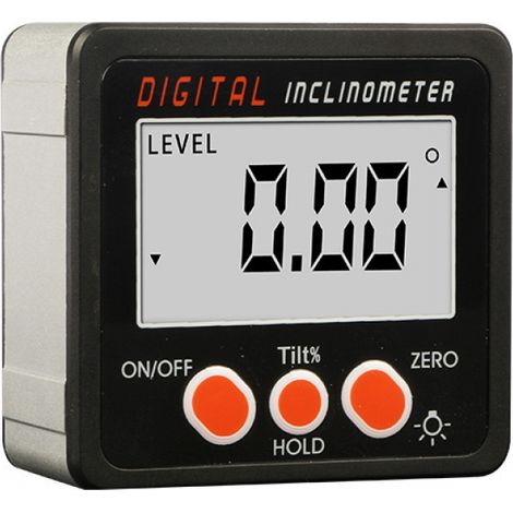 Digitale Neigung, Messbereich 4x90°, Digitaler Neigungsmesser, Gefällelineal, Winkelmesser