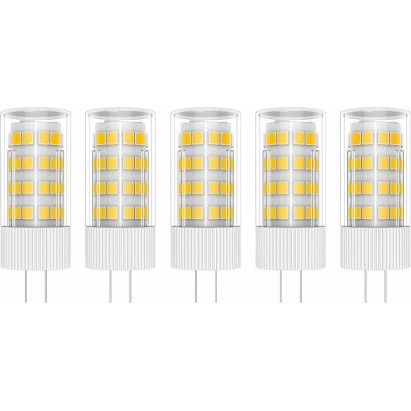 5x G4 Led-lampe 5w Glühbirne 51 Smd 2835 Leds Warmweiß 3000k Led-lampe Entspricht 50w Halogenlampe Ac/dc 220v