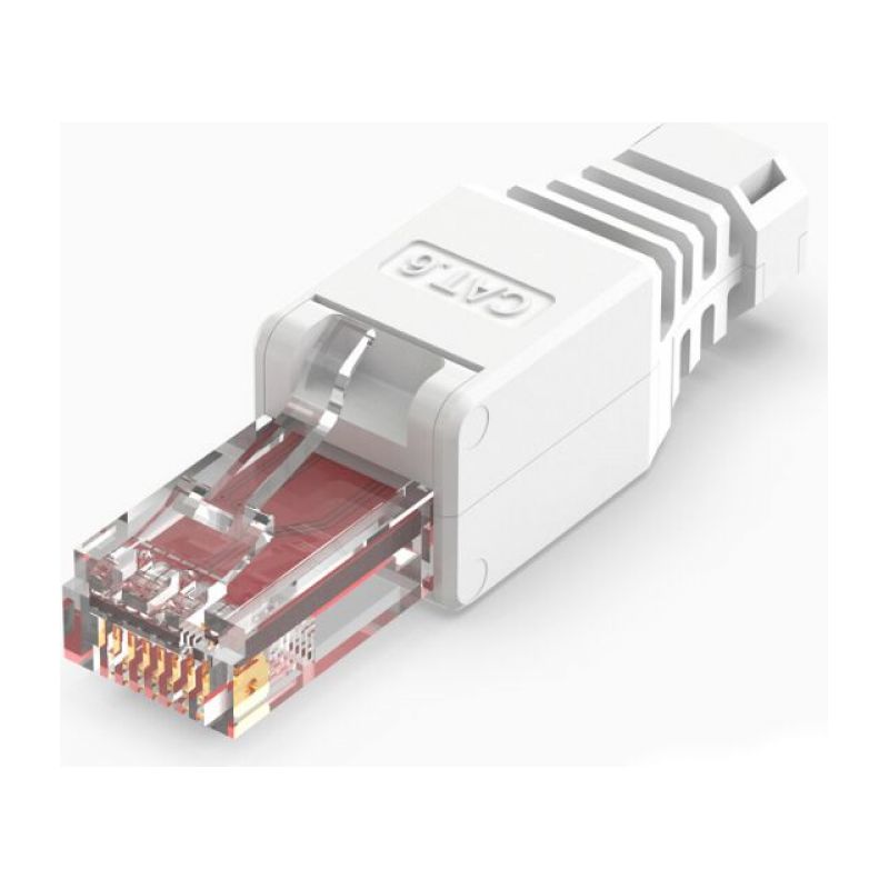 2er-pack Werkzeuglose Cat6-stecker, Kristallklare Rj45-netzwerkstecker Ohne Crimpzange, Druckfreie Netzwerkkabel-module