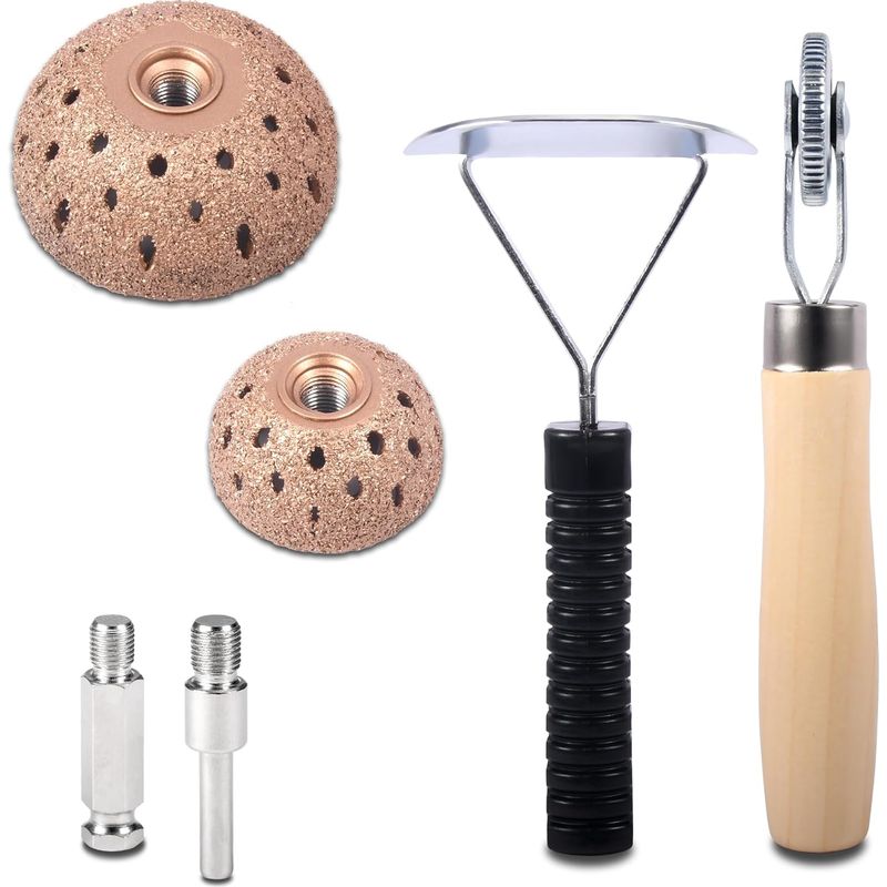 4-teiliges Reifen-reparaturwerkzeug-set – 40 Mm X 55 Mm Wolframstahl-schleifscheiben, Reparaturrolle Und Schaber Für Die Reparatur, Das Schleifen Und Polieren Von Autoreifen