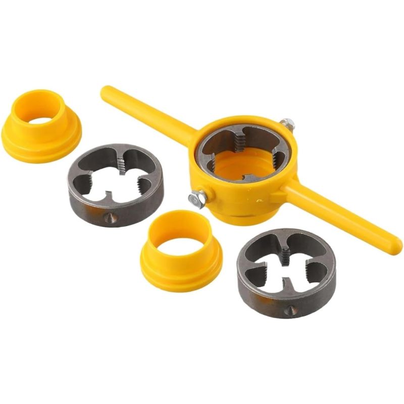 Manuelles Pvc-rohrgewindeschneidset, 6-teilig (npt 1/2", 3/4", 1"), Außengewinde-werkzeug Für Kunststoffwasserrohre